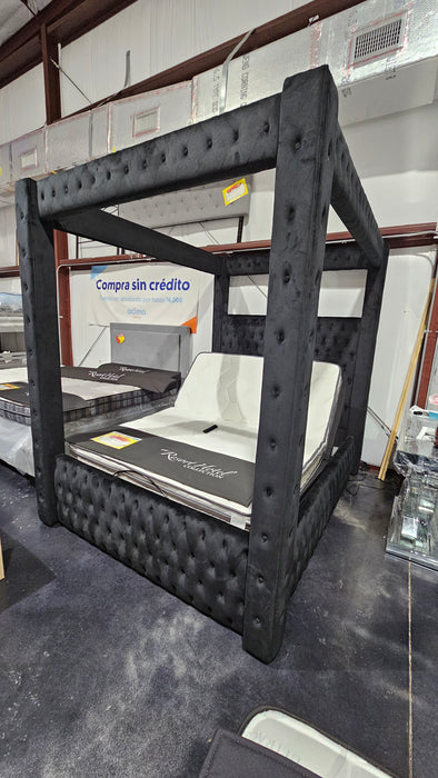 Canopy Bed Discounted Black - Jax Mattress (Jacksonville, FL)