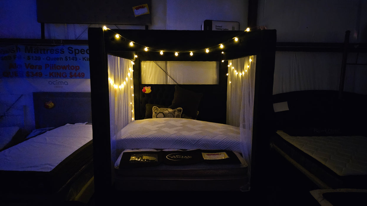 Canopy Bed Discounted Black - Jax Mattress (Jacksonville, FL)