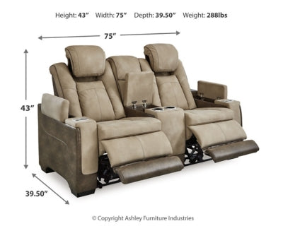Next-Gen DuraPella Power Reclining Loveseat with Console - Jax Mattress (Jacksonville, FL)