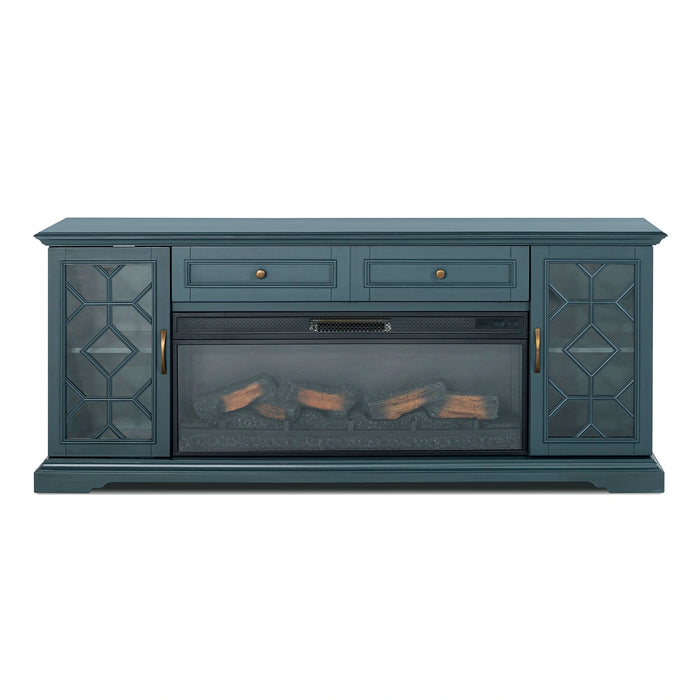 Fidel 74'' TV Console w/ Electric Fireplace