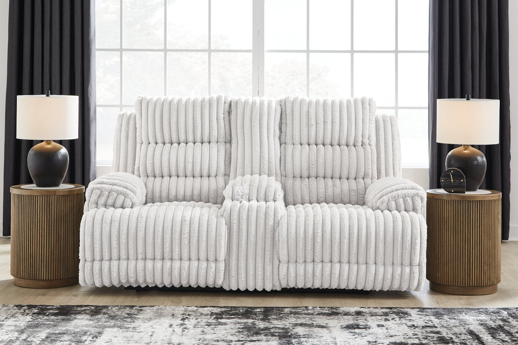 Rhines Falls Power Reclining Loveseat with Console - Jax Mattress (Jacksonville, FL)