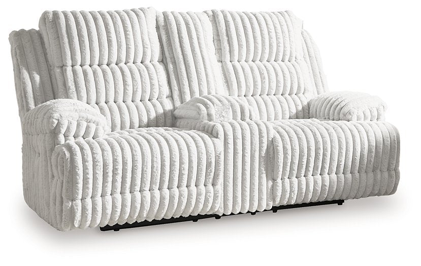 Rhines Falls Power Reclining Loveseat with Console - Jax Mattress (Jacksonville, FL)