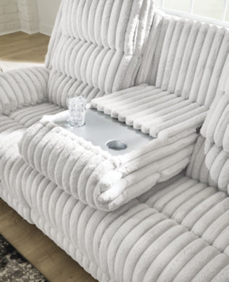 Rhines Falls Power Reclining Sofa with Drop Down Table - Jax Mattress (Jacksonville, FL)