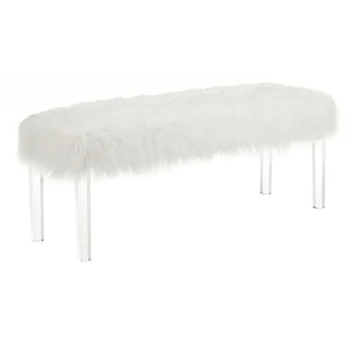 Crown Mark Furniture Fatima Bench in White image