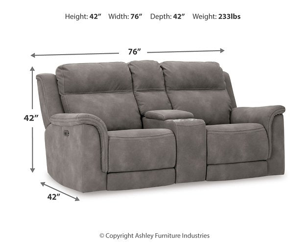 Next-Gen DuraPella Power Reclining Loveseat with Console - Jax Mattress (Jacksonville, FL)