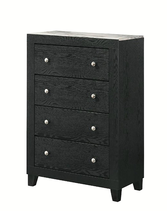 Crown Mark Furniture Cadence 4 Drawer Chest in Black image