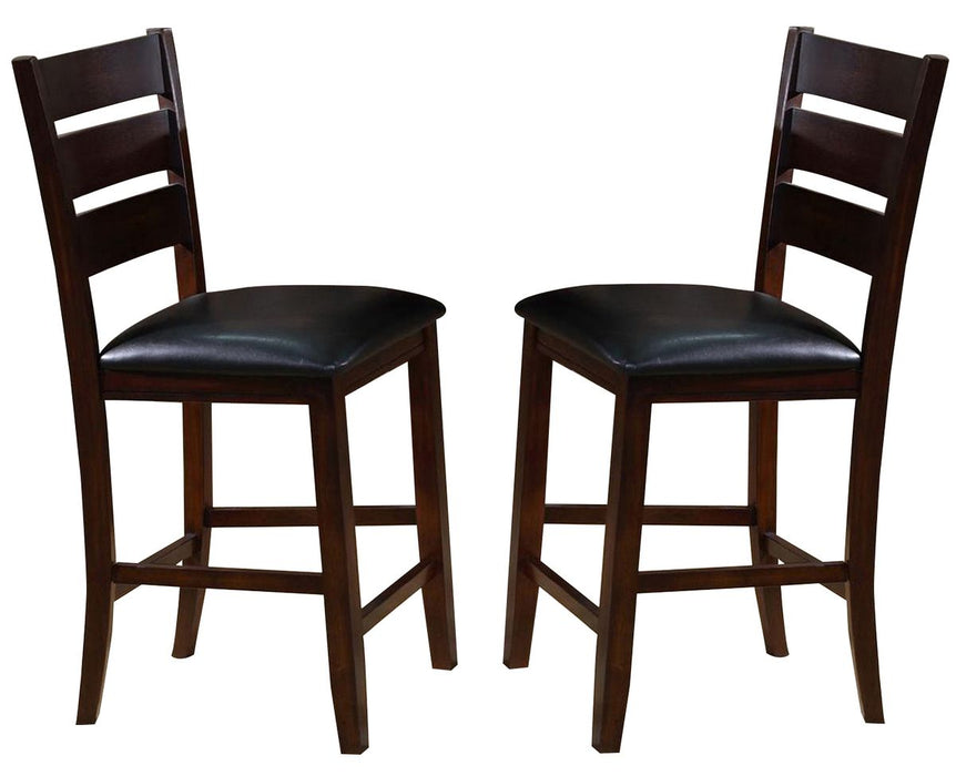 Crown Mark Bardstown Counter Height Chair in Espresso (Set of 2) image