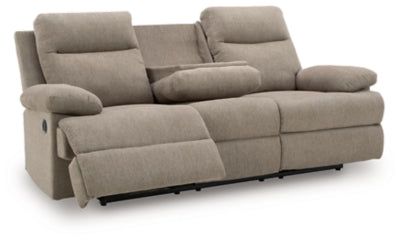 Side-Swipe Reclining Sofa with Drop Down Table - Jax Mattress (Jacksonville, FL)