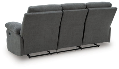 Side-Swipe Reclining Sofa with Drop Down Table - Jax Mattress (Jacksonville, FL)