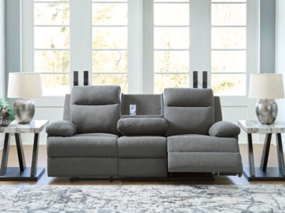 Side-Swipe Reclining Sofa with Drop Down Table - Jax Mattress (Jacksonville, FL)