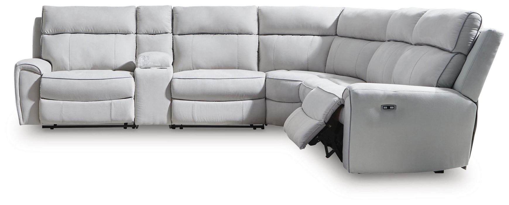 Social Pointe Reclining Sectional with Storage Console - Jax Mattress (Jacksonville, FL)