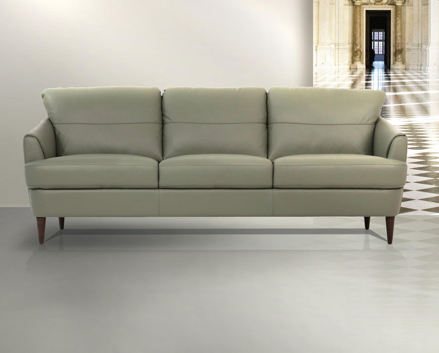 Helena Moss Green Leather Sofa image