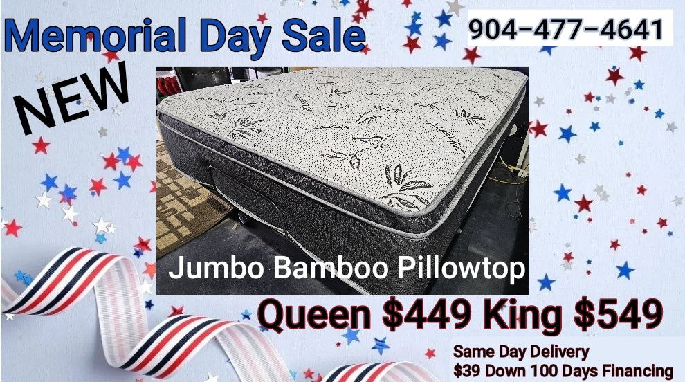 Jumbo 14 inch Bamboo Pillowtop Mattress