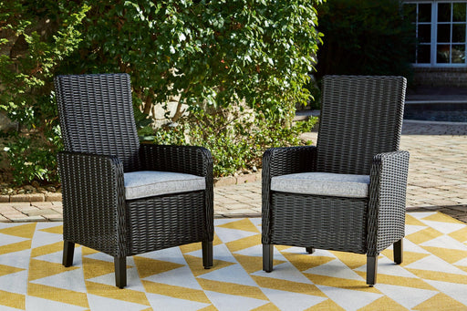 Beachcroft Outdoor Arm Chair with Cushion (Set of 2) - Jax Mattress (Jacksonville, FL)