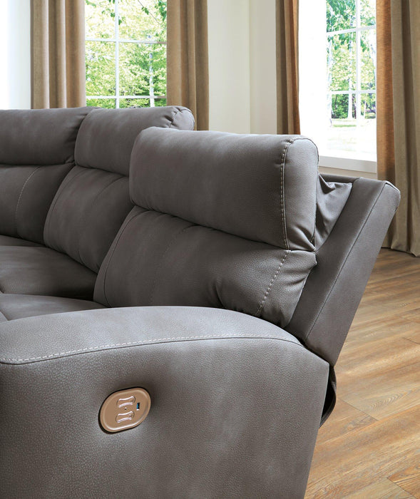 Next-Gen DuraPella Power Reclining Sectional Loveseat with Console - Jax Mattress (Jacksonville, FL)