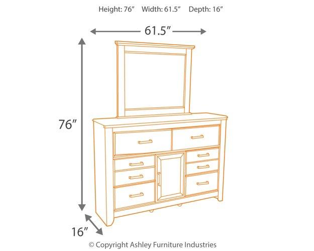 Juararo Dresser and Mirror - Jax Mattress (Jacksonville, FL)