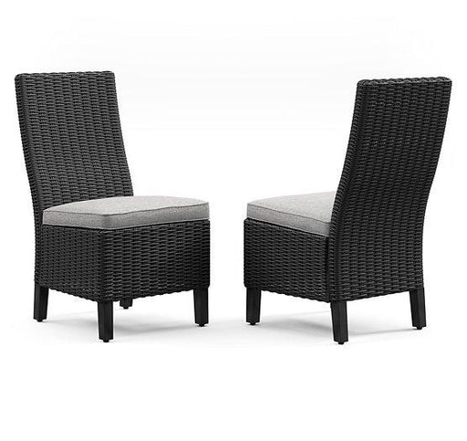 Beachcroft Outdoor Side Chair with Cushion (Set of 2) - Jax Mattress (Jacksonville, FL)