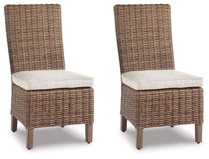Beachcroft Outdoor Side Chair with Cushion (Set of 2) - Jax Mattress (Jacksonville, FL)