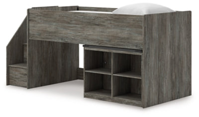 Frandern Loft Bed with Bookcase Storage - Jax Mattress (Jacksonville, FL)