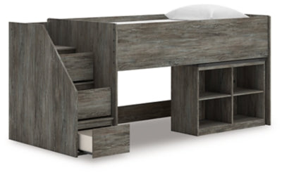 Frandern Loft Bed with Bookcase Storage - Jax Mattress (Jacksonville, FL)