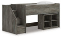 Frandern Loft Bed with Bookcase Storage - Jax Mattress (Jacksonville, FL)