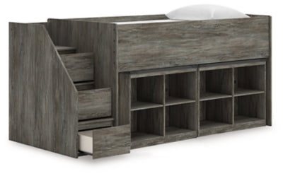 Frandern Loft Bed with Bookcase Storage - Jax Mattress (Jacksonville, FL)