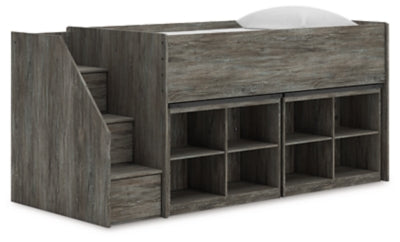 Frandern Loft Bed with Bookcase Storage - Jax Mattress (Jacksonville, FL)