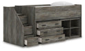 Frandern Loft Bed with Bookcase and Drawer Storage - Jax Mattress (Jacksonville, FL)