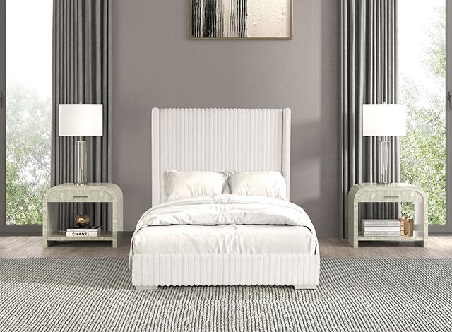 Cadwell E.King, Queen, & Full Bed White, Gray, & Black - Jax Mattress (Jacksonville, FL)