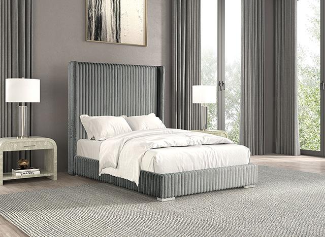 Cadwell E.King, Queen, & Full Bed White, Gray, & Black - Jax Mattress (Jacksonville, FL)