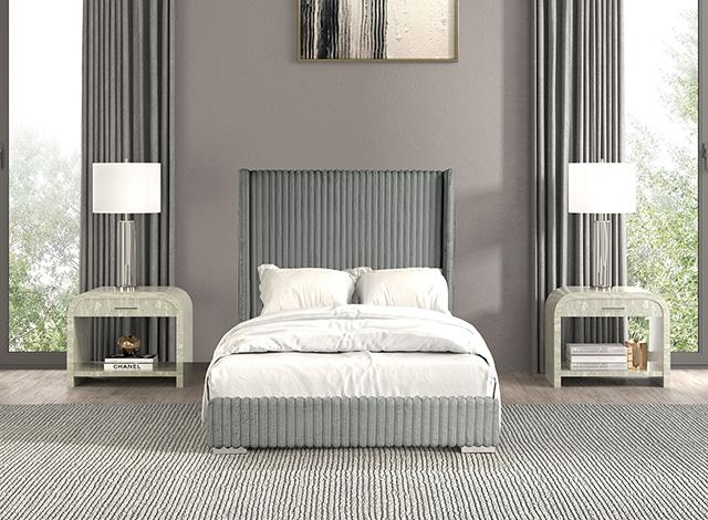 Cadwell E.King, Queen, & Full Bed White, Gray, & Black - Jax Mattress (Jacksonville, FL)