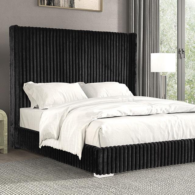 Cadwell E.King, Queen, & Full Bed White, Gray, & Black - Jax Mattress (Jacksonville, FL)