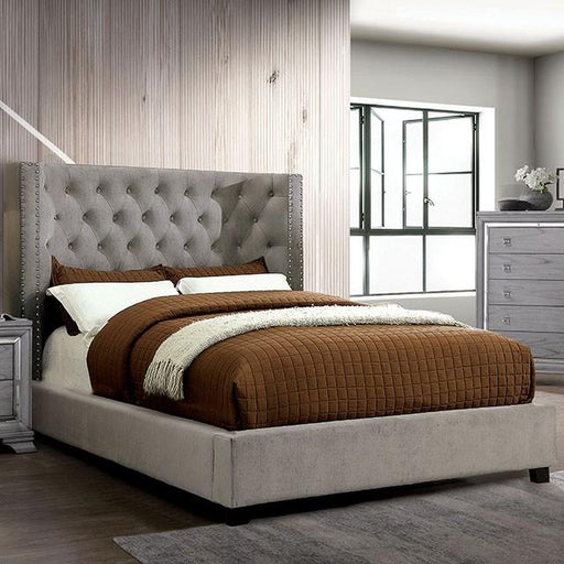 Cayla Cal.King, E.King, & Queen Bed Silver & Grey - Jax Mattress (Jacksonville, FL)