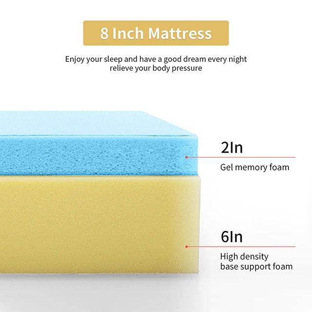Artemisia 8" Cal. King, E.King, Full, & Queen Memory Foam Mattress - Jax Mattress (Jacksonville, FL)