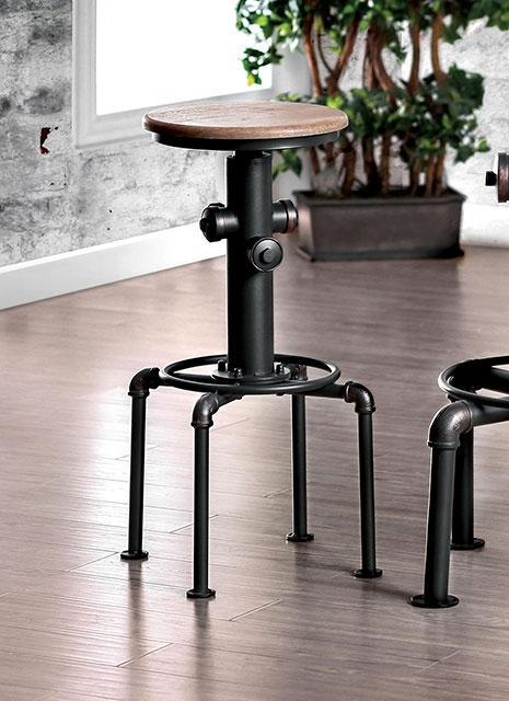 Foskey Antique Black Bar Stool (2/CTN) - Jax Mattress (Jacksonville, FL)