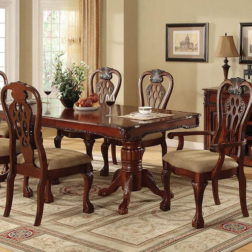GEORGETOWN Antique Cherry Dining Table w/ Double Pedestals - Jax Mattress (Jacksonville, FL)