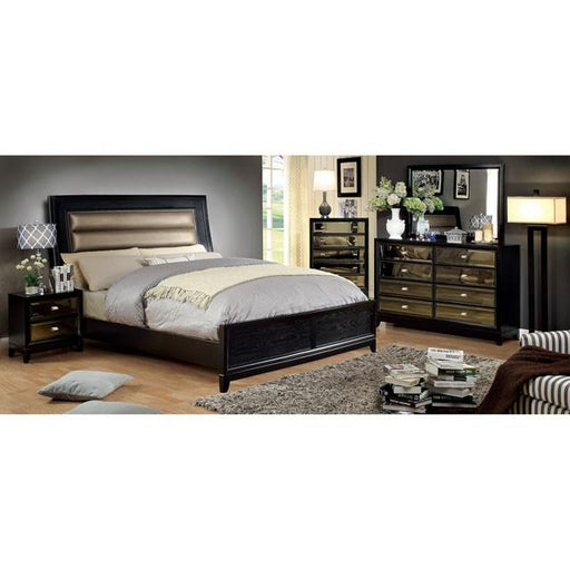 Golva Bed Beige & Black - Jax Mattress (Jacksonville, FL)