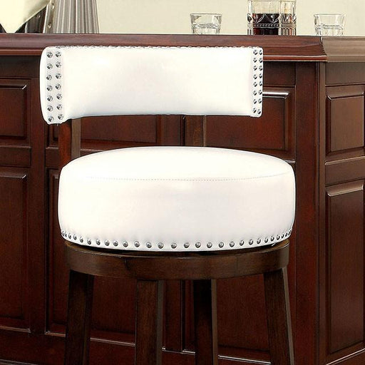 SHIRLEY Dark Oak/White 24" Bar Stool image