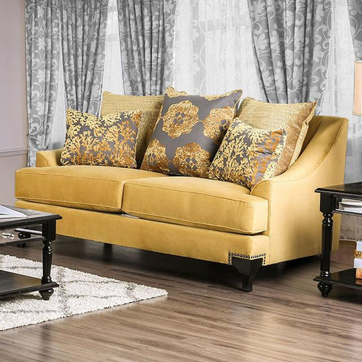 Viscontti Gold/Gray Love Seat, Gold image