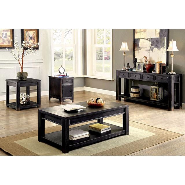 MEADOW Antique Black Side Table - Jax Mattress (Jacksonville, FL)