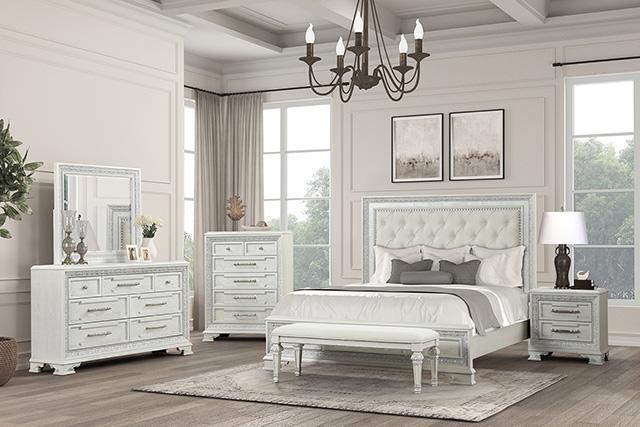 Stella Mia 4 Pc 5 Pc Queen Bedroom Set White - Jax Mattress (Jacksonville, FL)