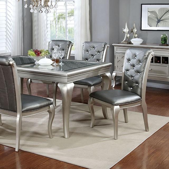 Amina Champagne Dining Table - Jax Mattress (Jacksonville, FL)