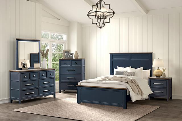 Pinetop 4 & 5 Piece Twin Bedroom Set White & Blue - Jax Mattress (Jacksonville, FL)