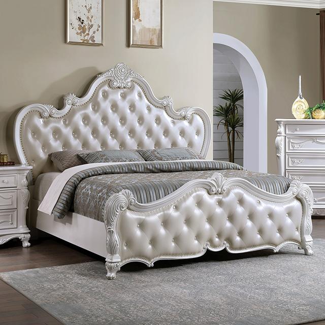 Ventresca 4 & 5 Piece Queen Bedroom Set White & Chrome - Jax Mattress (Jacksonville, FL)