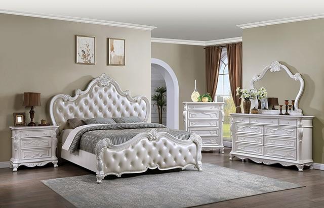 Ventresca 4 & 5 Piece Queen Bedroom Set White & Chrome - Jax Mattress (Jacksonville, FL)