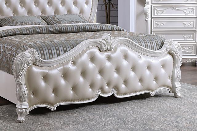 Ventresca 4 & 5 Piece Queen Bedroom Set White & Chrome - Jax Mattress (Jacksonville, FL)