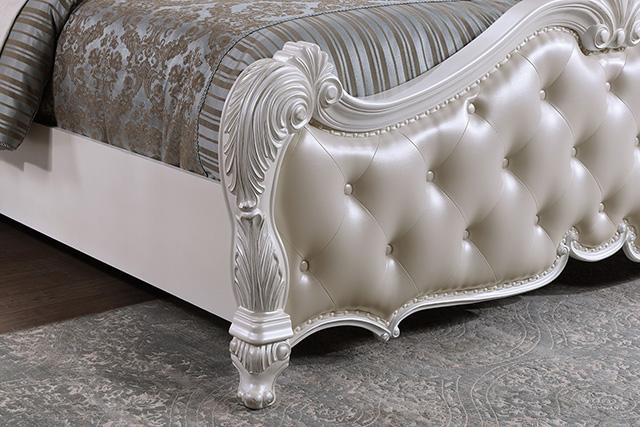 Ventresca 4 & 5 Piece Queen Bedroom Set White & Chrome - Jax Mattress (Jacksonville, FL)