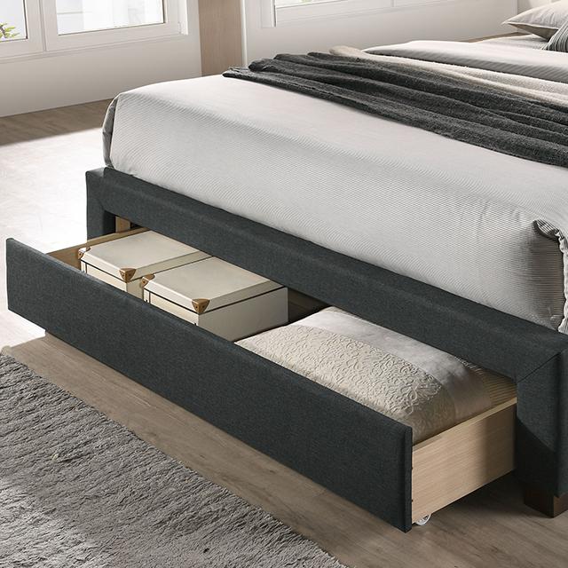 SYBELLA E.King Bed, Dark Gray