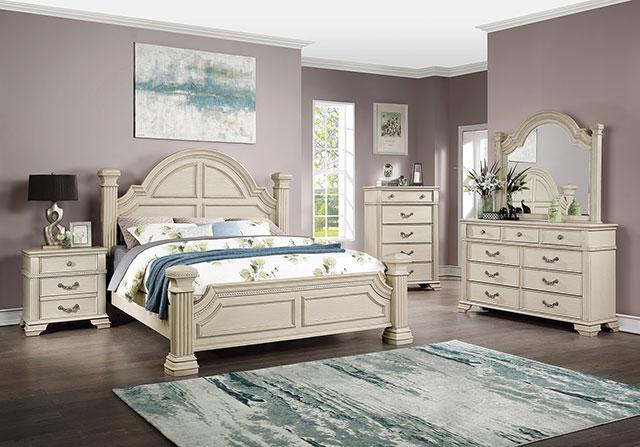 Pamphilos 4 & 5 Piece Queen Bedroom Set Gray & White - Jax Mattress (Jacksonville, FL)
