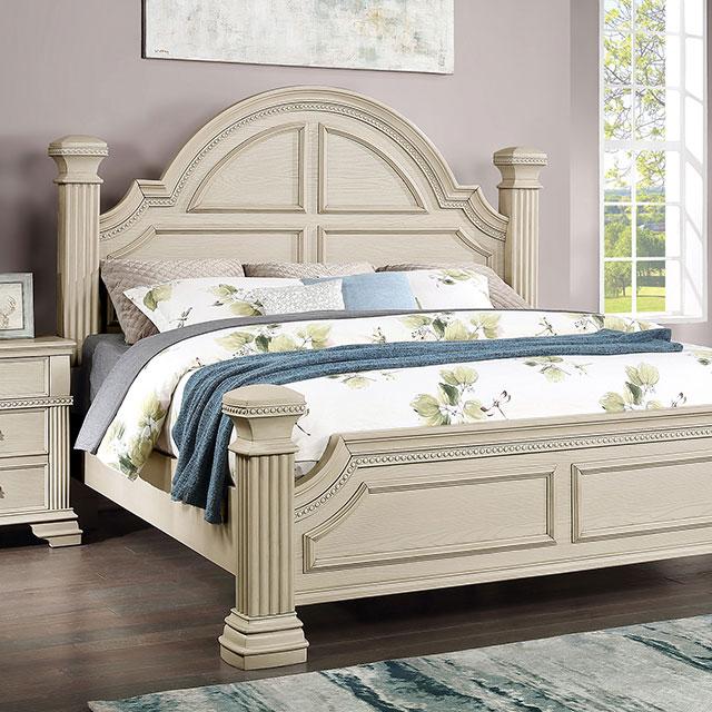 Pamphilos 4 & 5 Piece Queen Bedroom Set Gray & White - Jax Mattress (Jacksonville, FL)